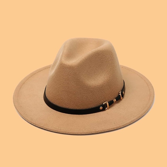 Bohemian Vegan Leather belted Fedora Hat Summer - Picture 2 of 9